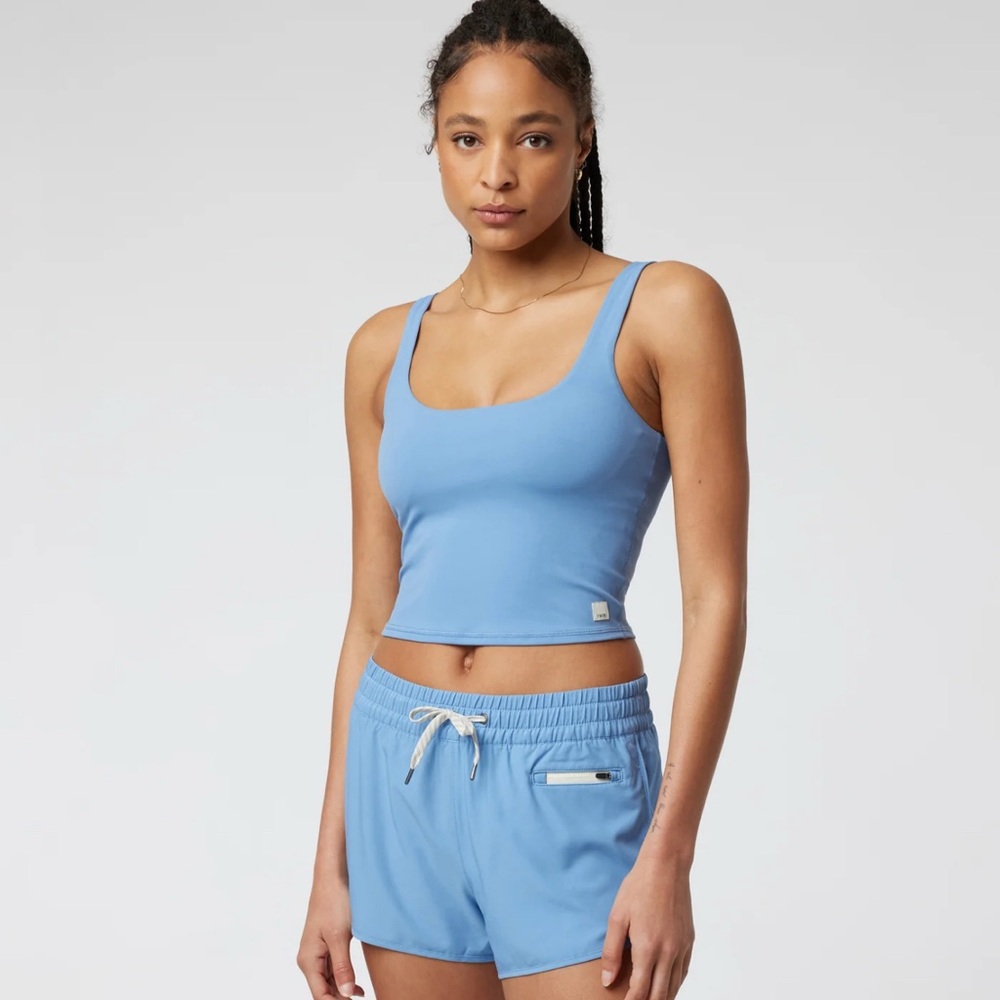 Vuori Blue Crop Top